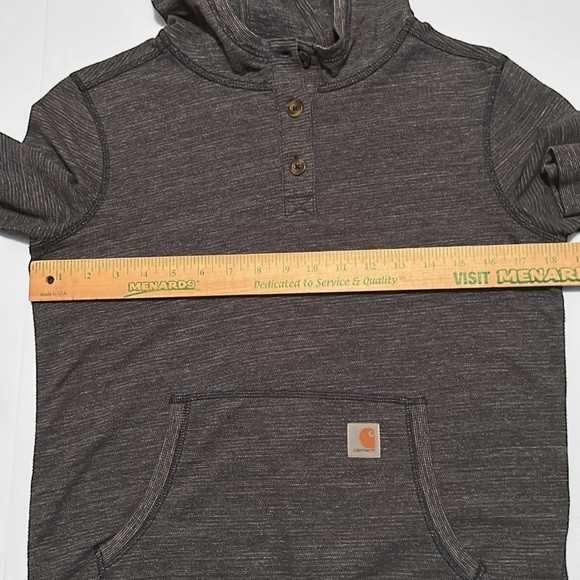 Carhartt Women's Navy Space-Dye Norwalk Slightly Fitted Hoodie - Picture 8 of 8